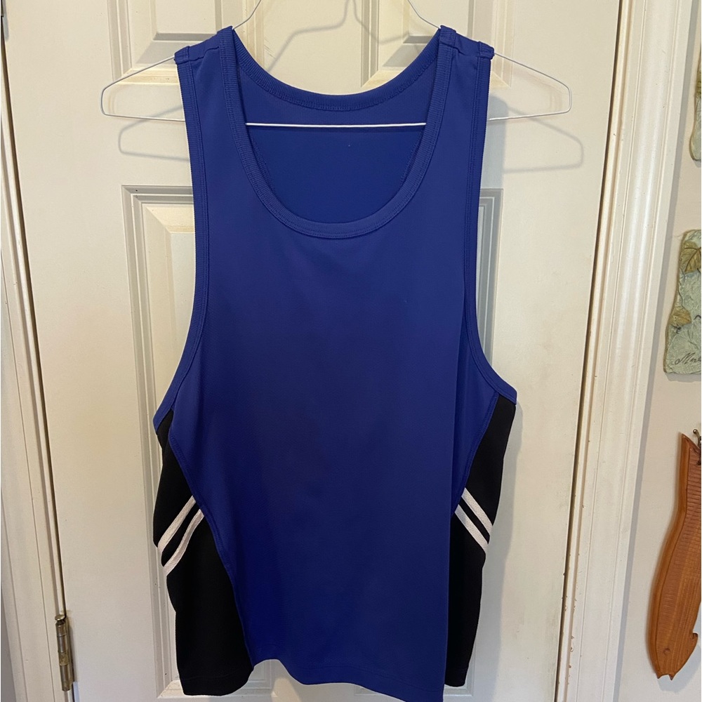 Men’s 100% Polyester Blue Muscle Shirt